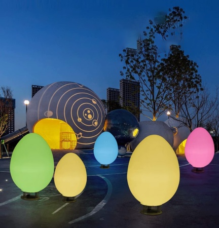 Светильник Яйцо 43х80 солнечная батарея, RGB Светильник Яйцо 43х80 солнечная батарея, RGB